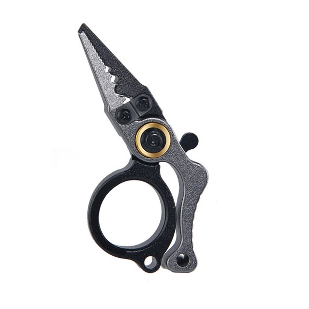 1PCS Compact Mini Fishing Pliers Scissors Line Cutter Hook Remover Split Ring