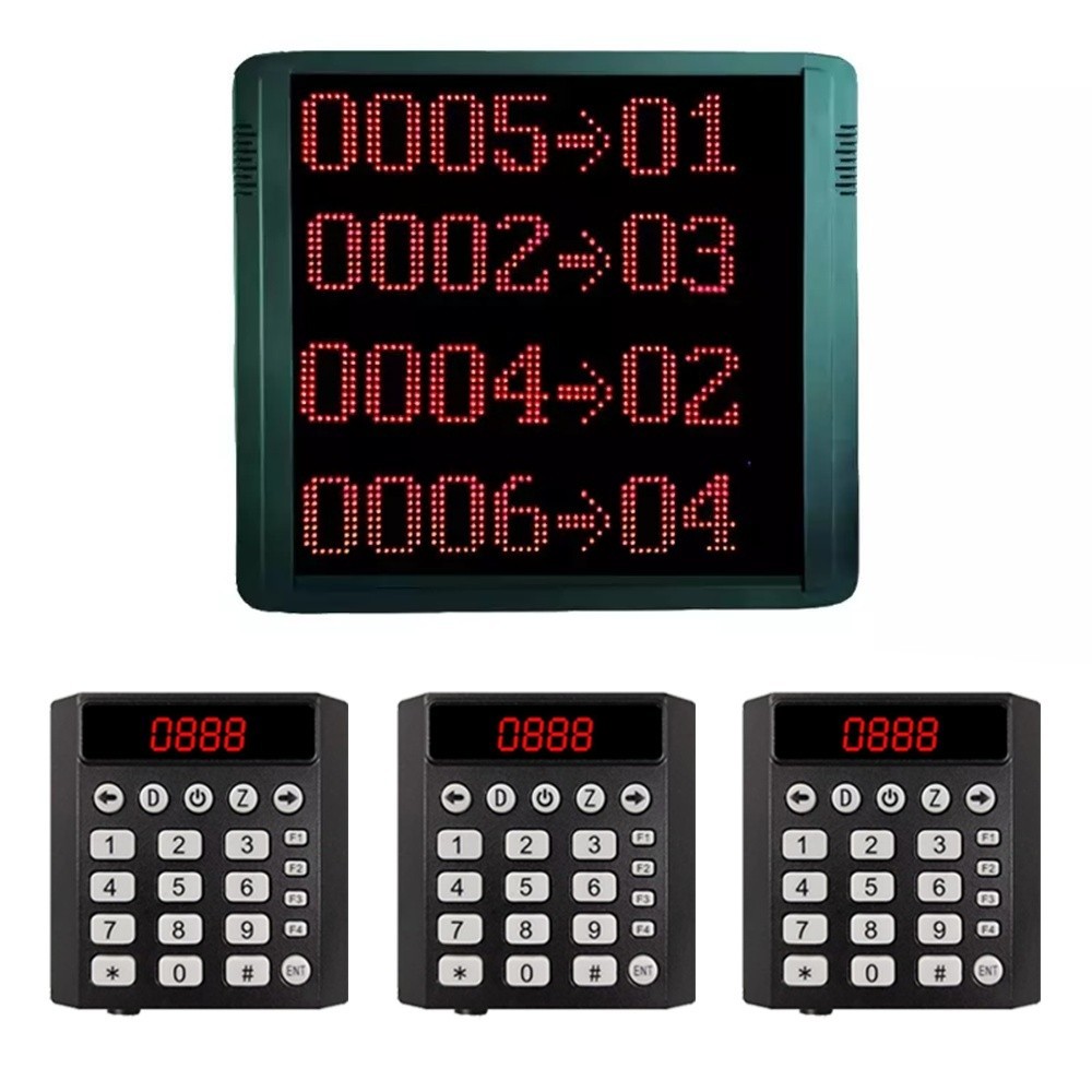 Take A Number Machine Wireless Queue Call Management System Large Screen 3 pad 1
