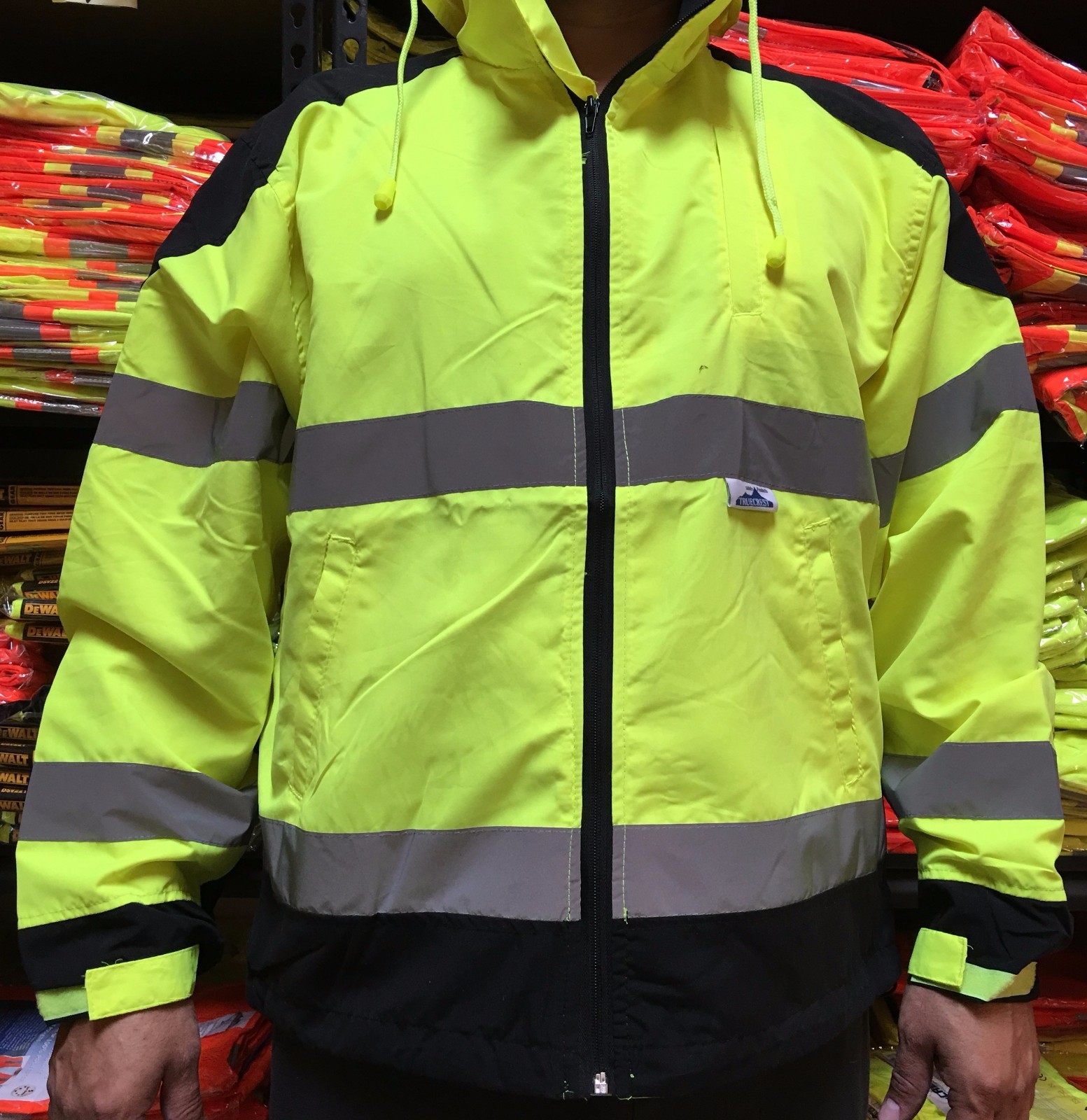 CLASS 3 High Visibility Safety Windbreaker , ANSI/ ISEA 107-2015