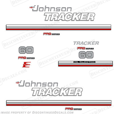 Fits Johnson 1981 Tracker 60hp Decal Kit - Red