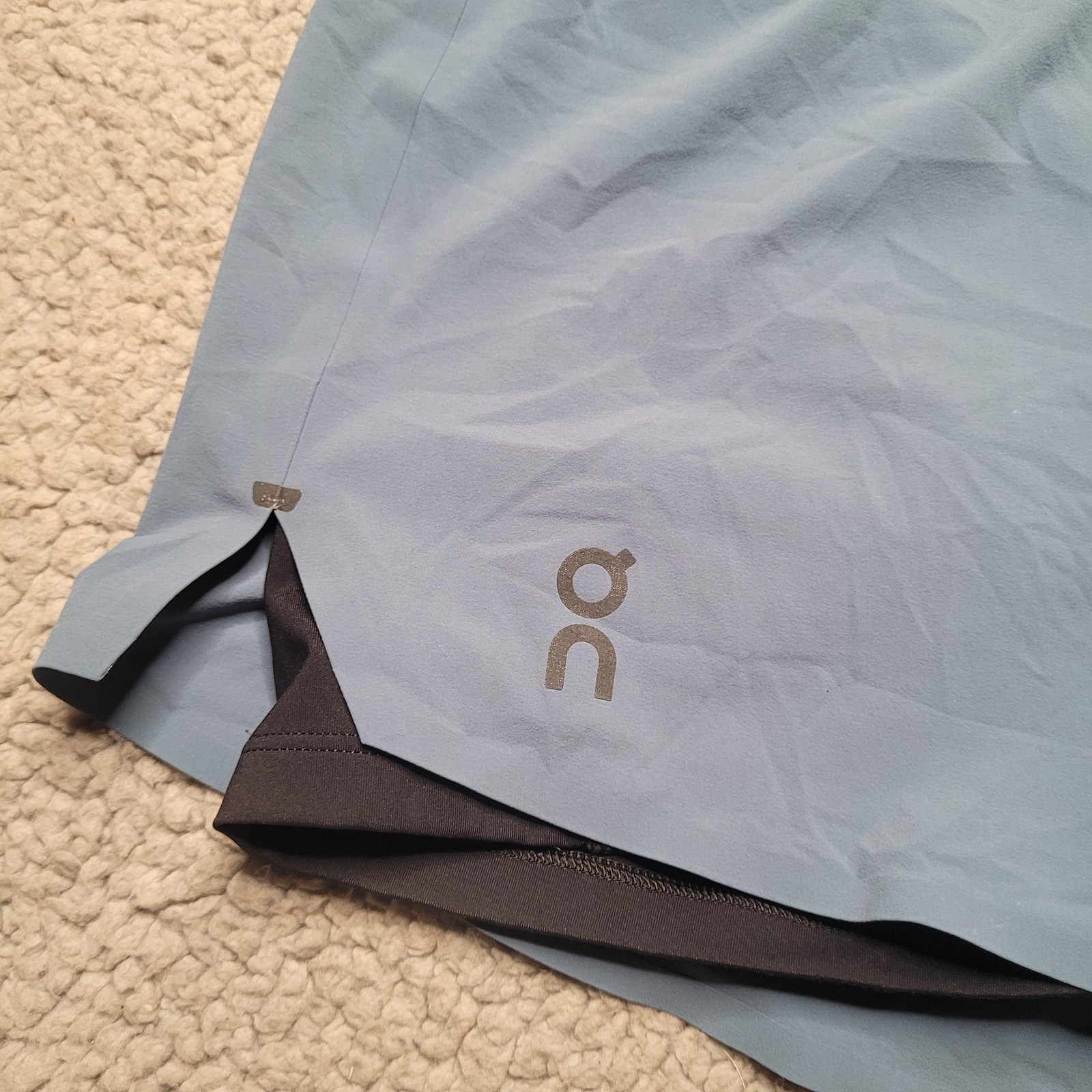 On Running Shorts Womens Medium Blue Stone Lined Lightweight Athletic Sport