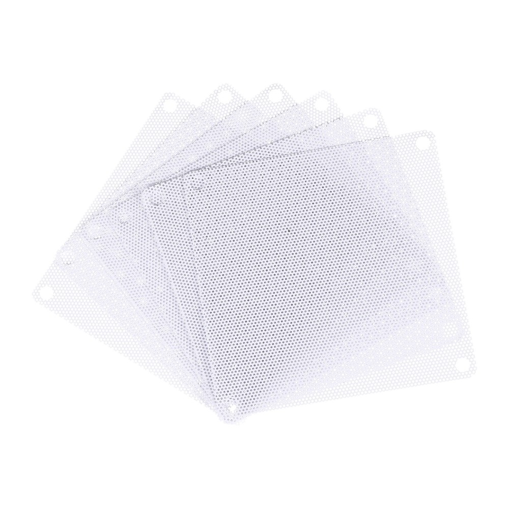 6PCS PC Dust Filter 90x90mm PVC Computer Case Cooler Dustproof Mesh White