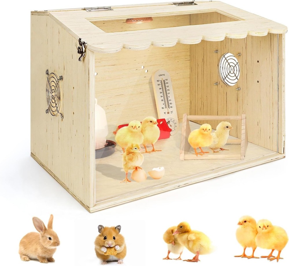 Chick Brooder Box, Brooder Box for Chicks, Pine,Quail Cage, Duck Brooder, Quail