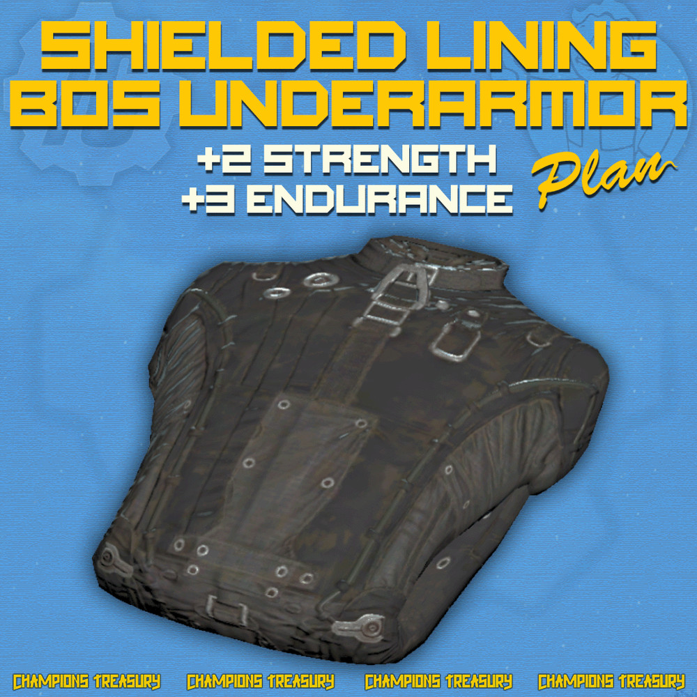FALLOUT 76 PC PLAN: SHIELDED CASUAL UNDERARMOR &THE REST 4 SHIELDED LININGS MODS