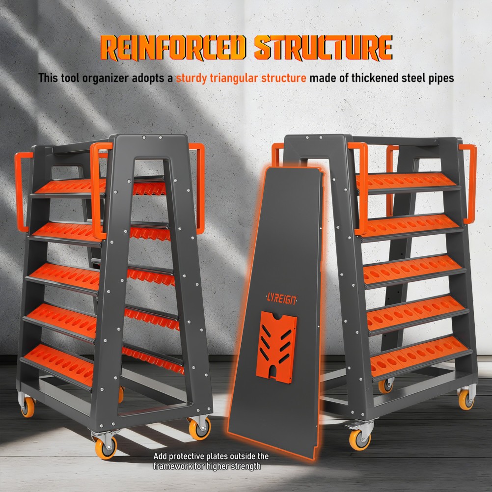 CNC Tool Storage Racks Movable can be Install CAT40-100CAP strong load-bearing