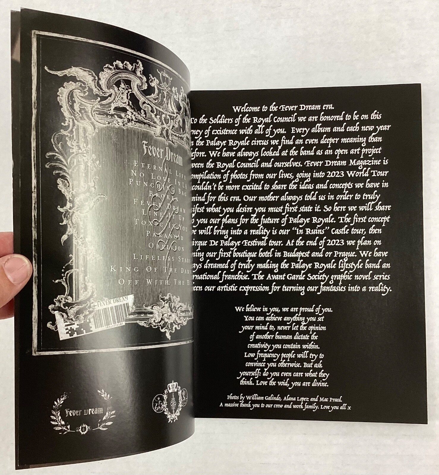 NEW Palaye Royale - Fever Dream Book (2023) SIGNED Photos Art Tour