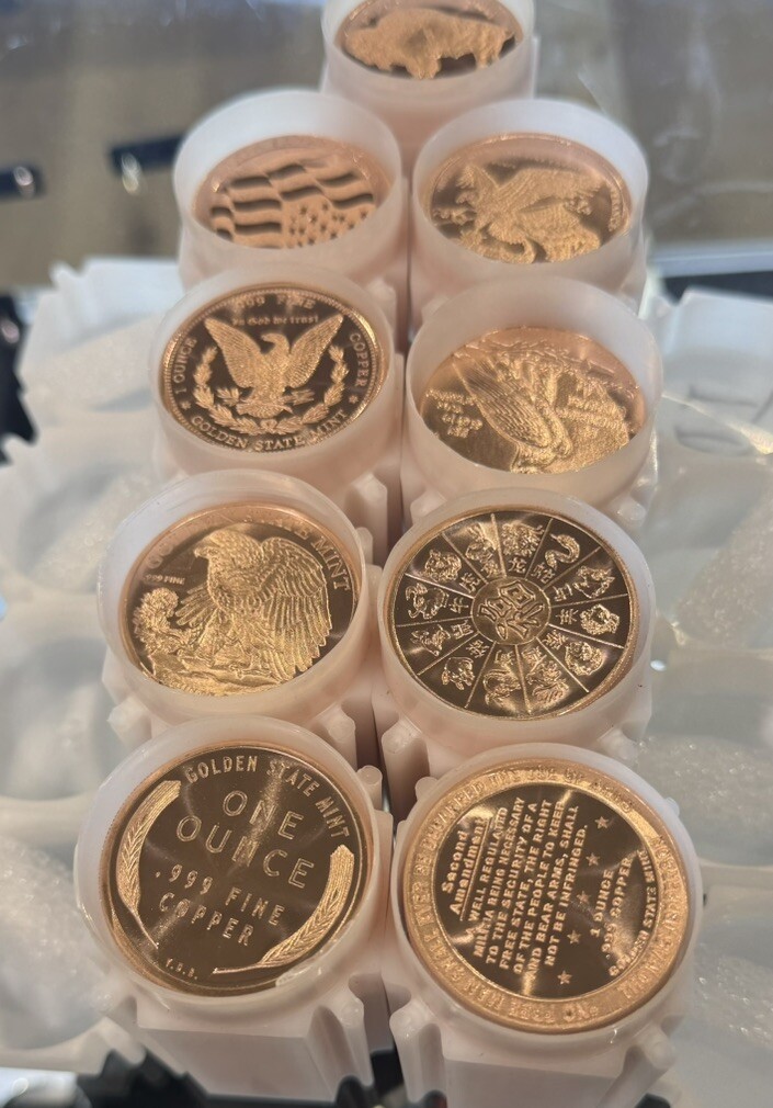 LOT OF 500 OZ Dealers Choice 1 OZ FINE COPPER ROUNDS - BULLION - FULL BOX OF 500