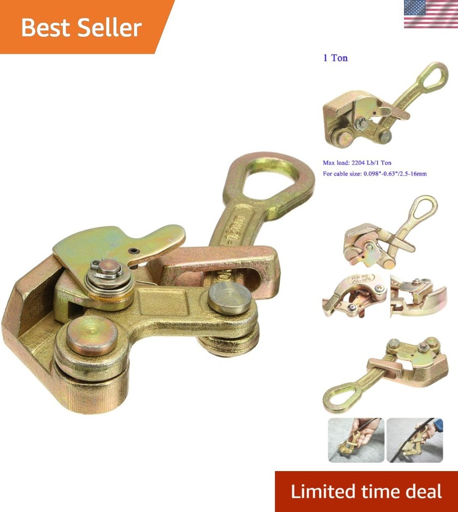 Durable Copper Cable Gripper for Heavy Loads - 2204 Lbs Pulling Capacity