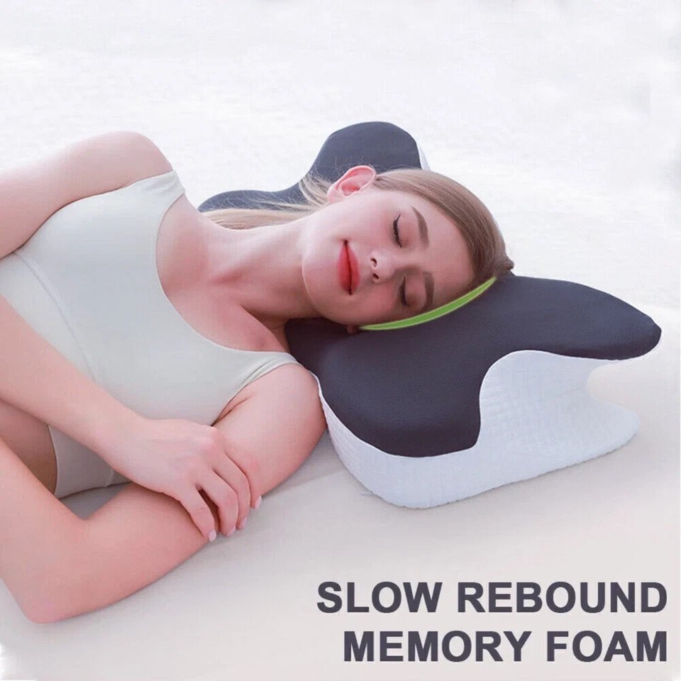 MEMORY FOAM SUPPORT PILLOW (gray & white)