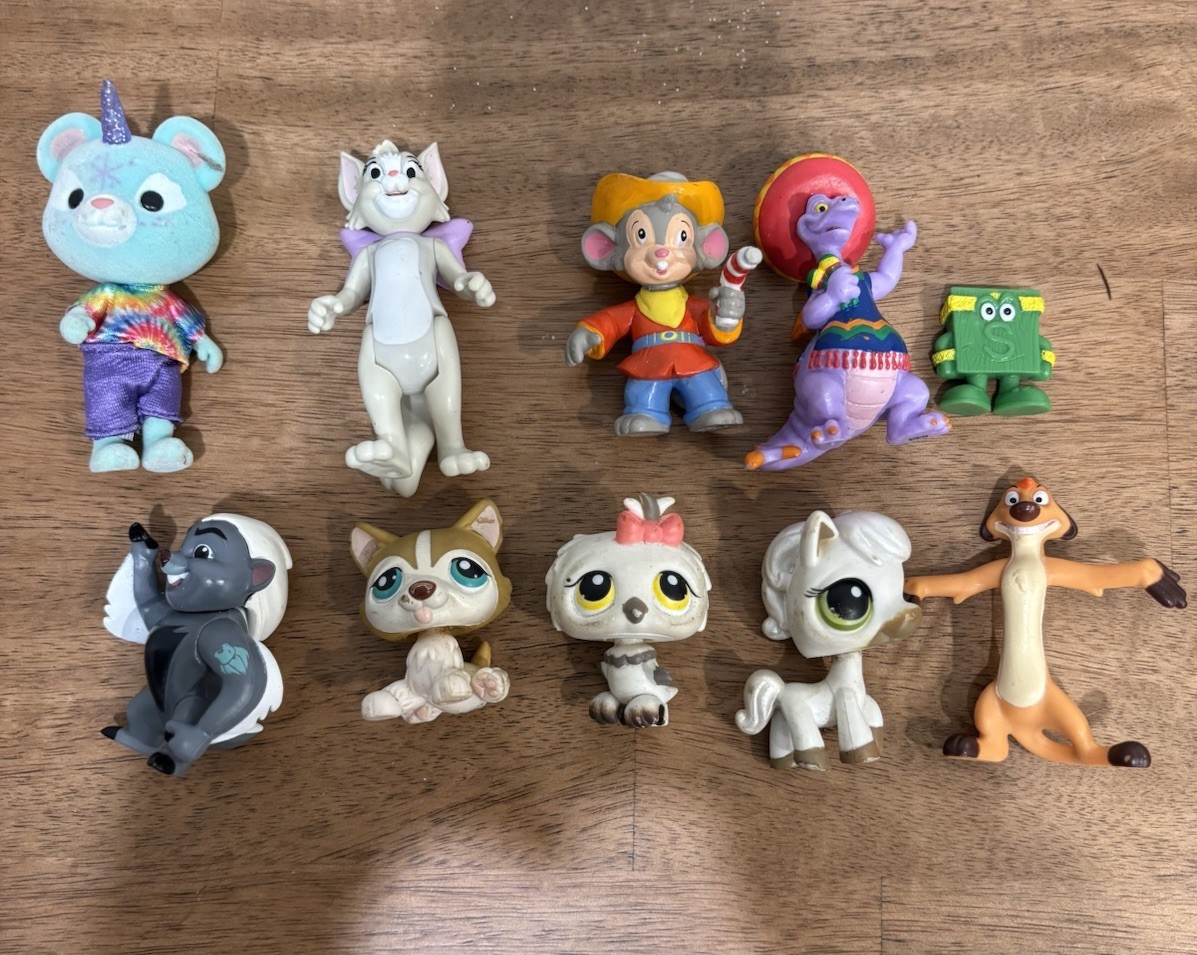 Mixed Lot Of 10 Small Toy Characters