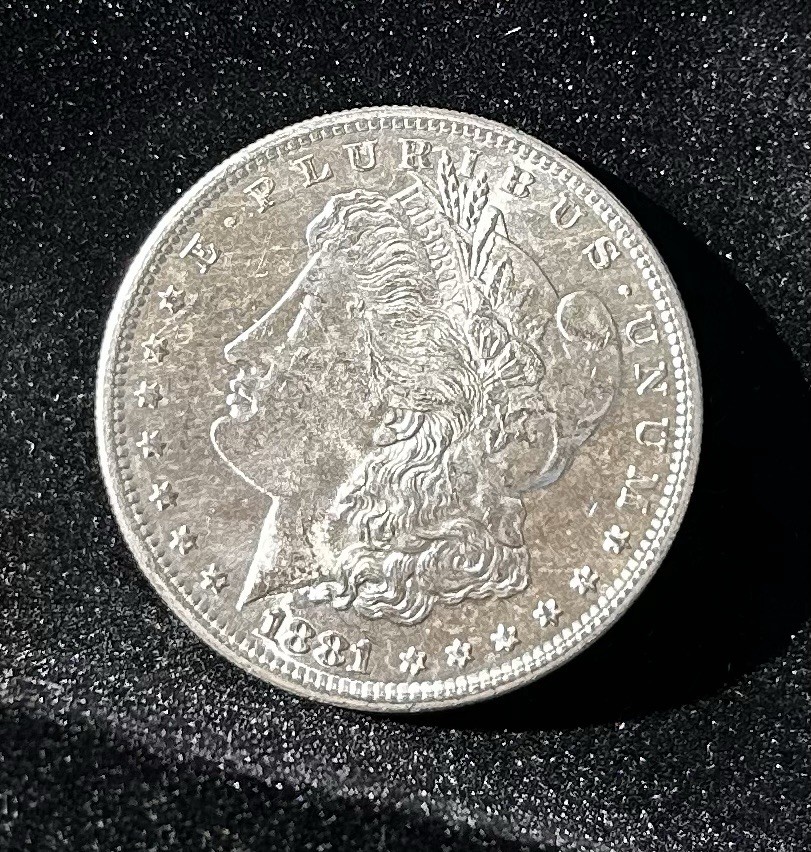 1881-S MORGAN SILVER DOLLAR, BU, Gorgeous Example