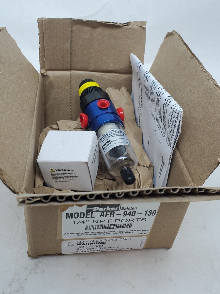 Parker AFR-940-130 Pneumatic Compressed Air Filter Regulator Combo 1/4" NPT