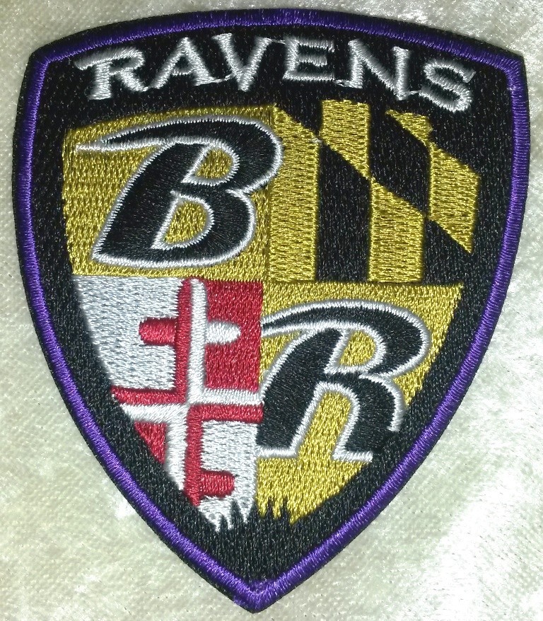 Baltimore Ravens Sleeve Patch 3" Iron On Embroidered Patch ~Free Tracking~