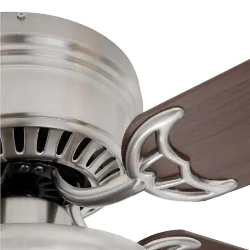 NEW Hugger 52 In. LED Indoor Brushed Nickel Ceiling Fan With Light Kit