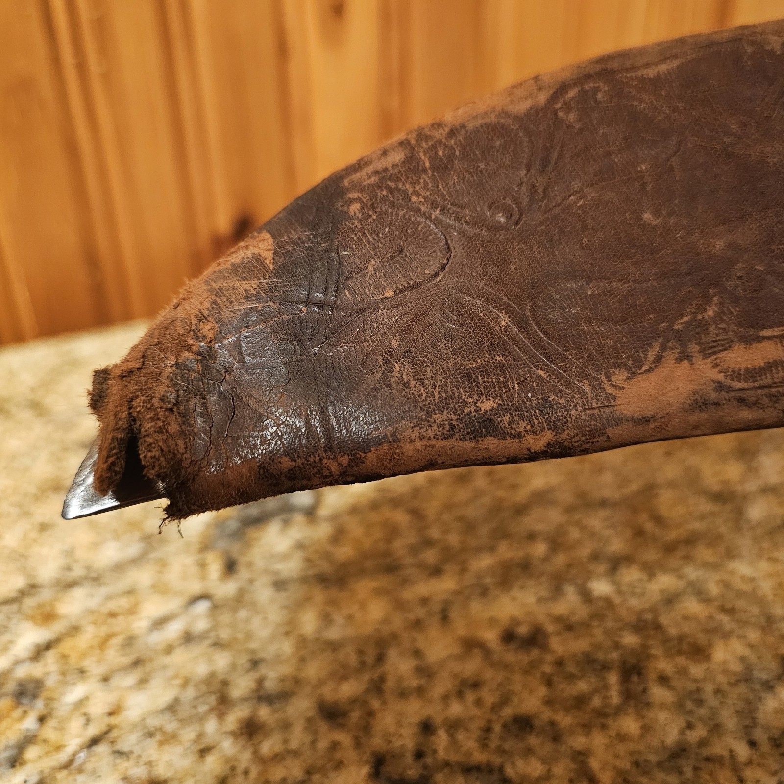 Vintage Collins & Co. Legitimus No 13 Large Knife With Sheath USA