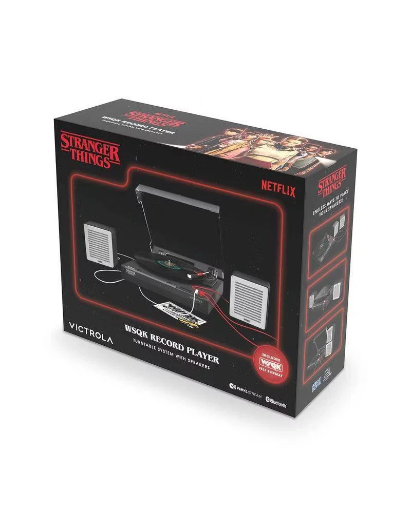 Stranger Things Victrola WSQK Record Player With Speakers Slipmat NEW In Box