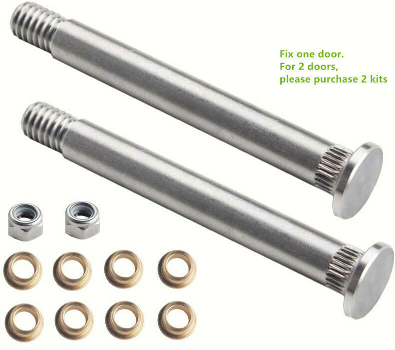 2pcs Door Hinge Pin w/ Bushing Repair Kit for Ford Mustang 94-04 Ranger Lincoln
