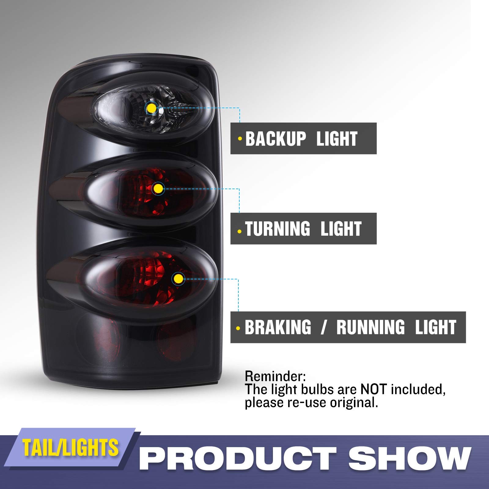 Tail Lights fit for 2000-2006 Chevy Tahoe/Suburban 1500 2500/ GMC Yukon