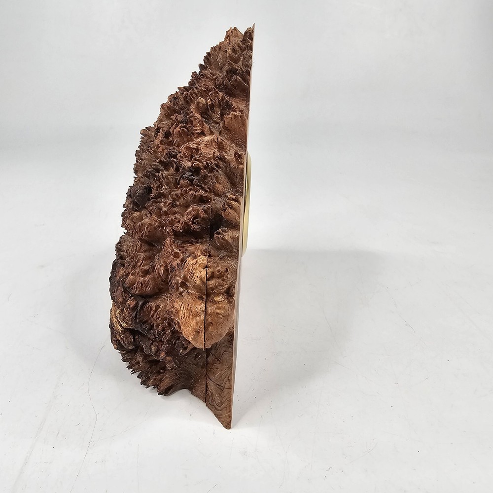 Rough Edge Burlwood Clock Maple