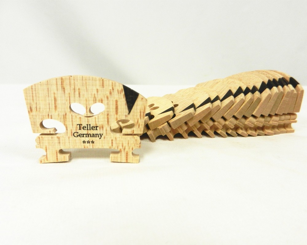 Teller *** Violin Bridge 4/4 Size Ebony Insert Fitted, Same Day Shipping!!!