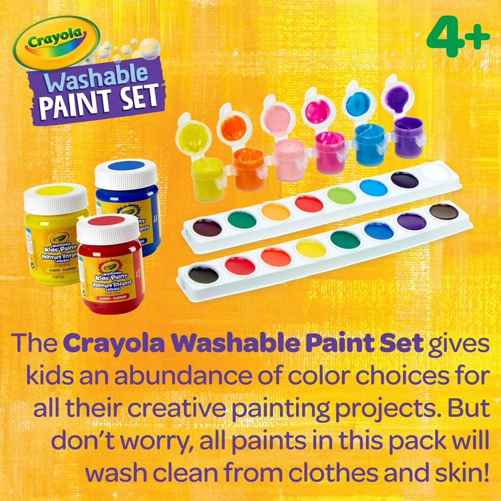 CRAYOLA KIDS WASHABLE PAINT SET