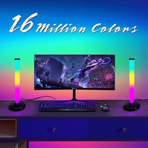 LED Ambient Lamp,Music Sync RGB Light,Color Changing TV Backlight with App & Rem