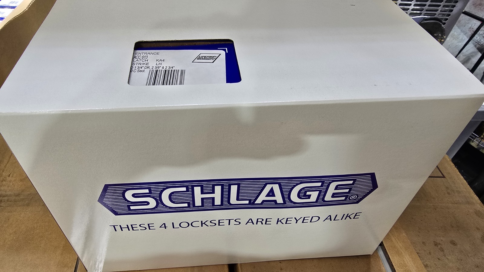 (4 Pack) Schlage F51 ACC613 Entry Lockset - KEYED Alike - Oil Rubbed Bronze