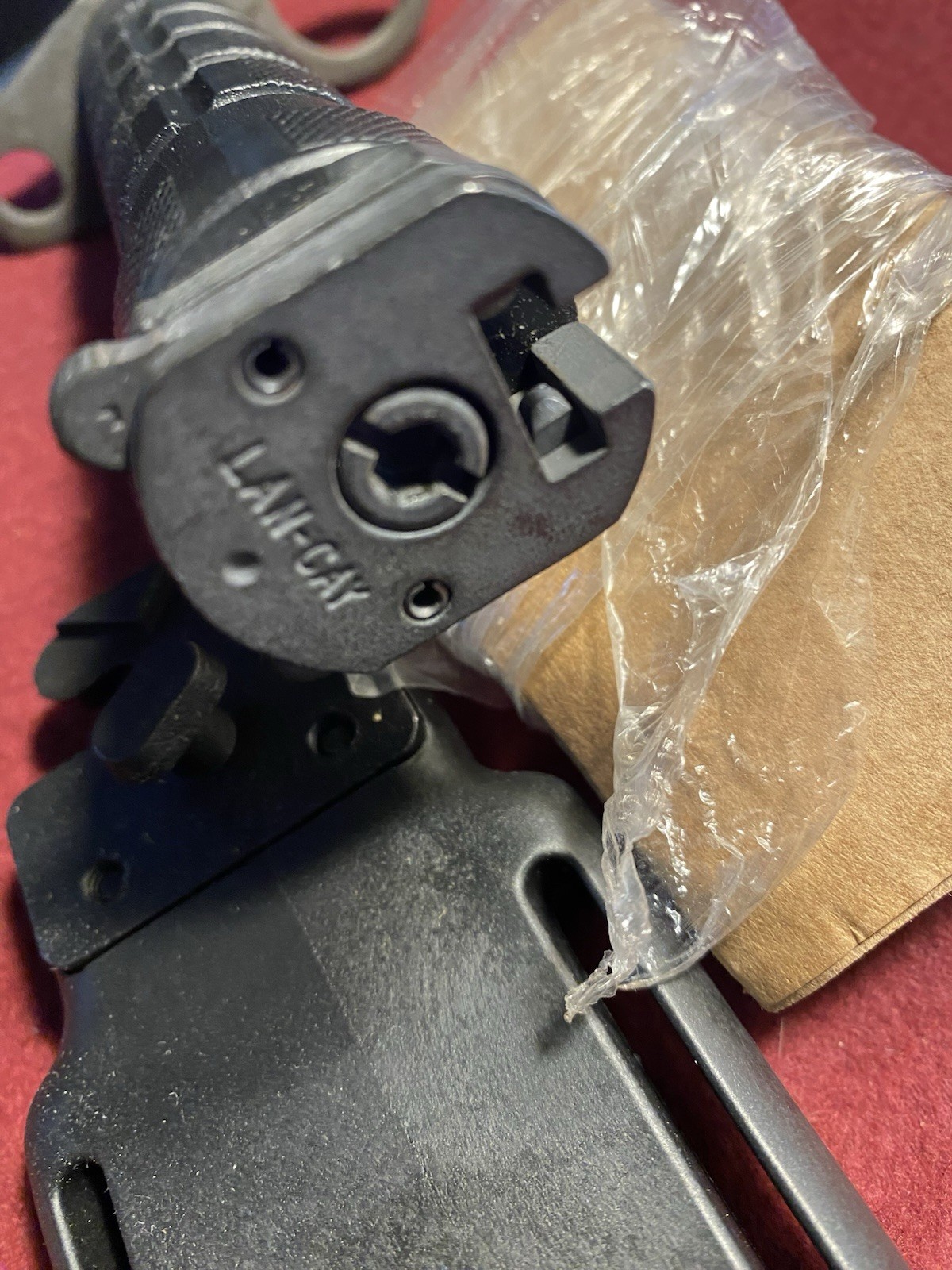 Lan Cay M9 Military All Black Scabbard And Grip UNISSUED VERY RARE Gulf War NOS