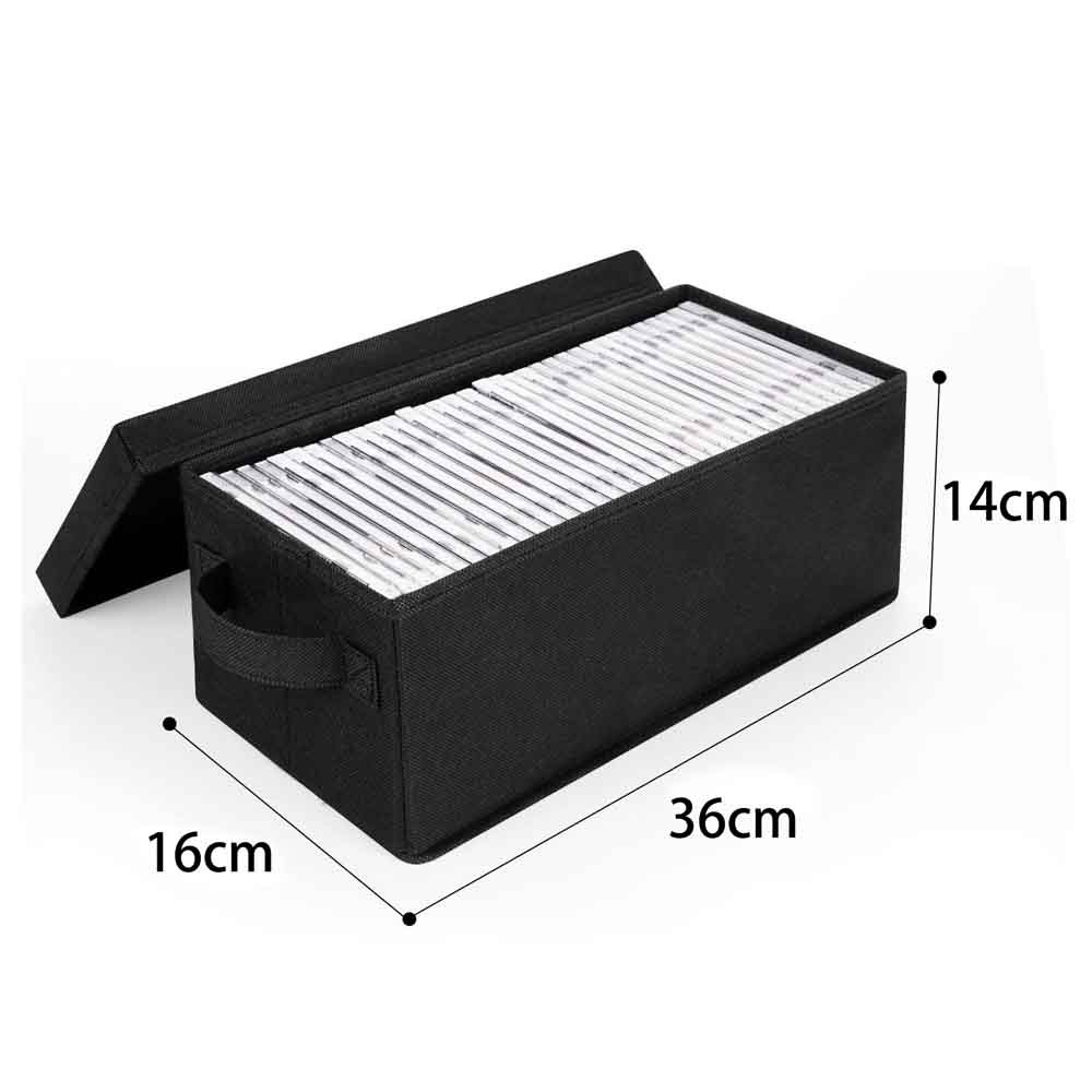 3Pack CD DVD Storage Box Organizer Rack Holder Media Disk Case Space Saving