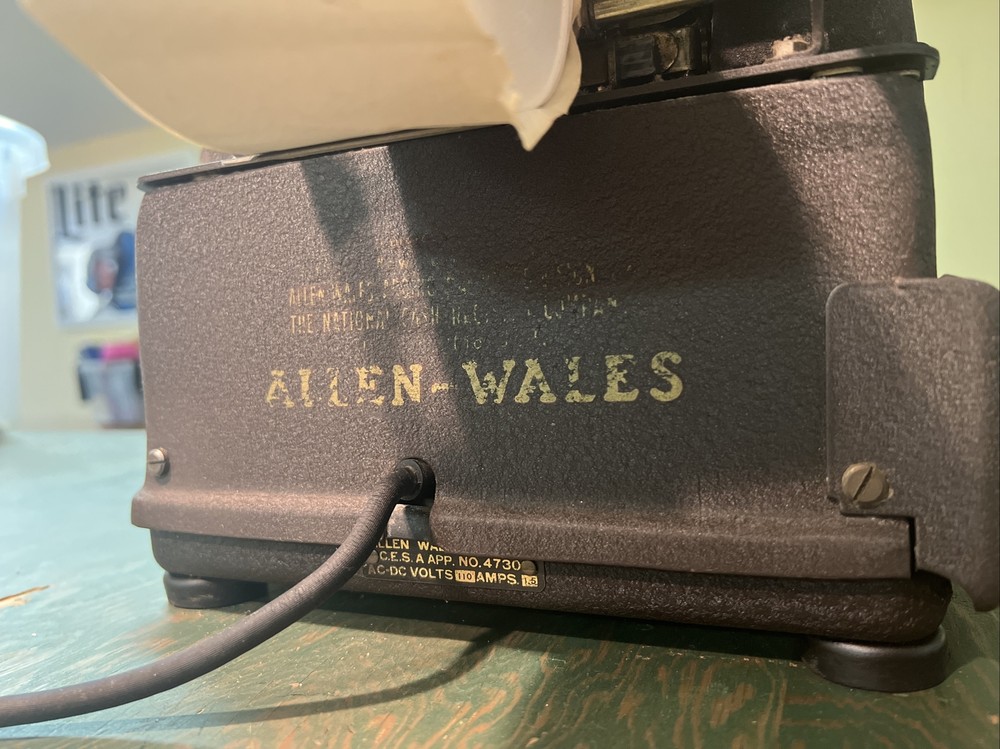 Allen & Wales Model E Adding Machine 1958