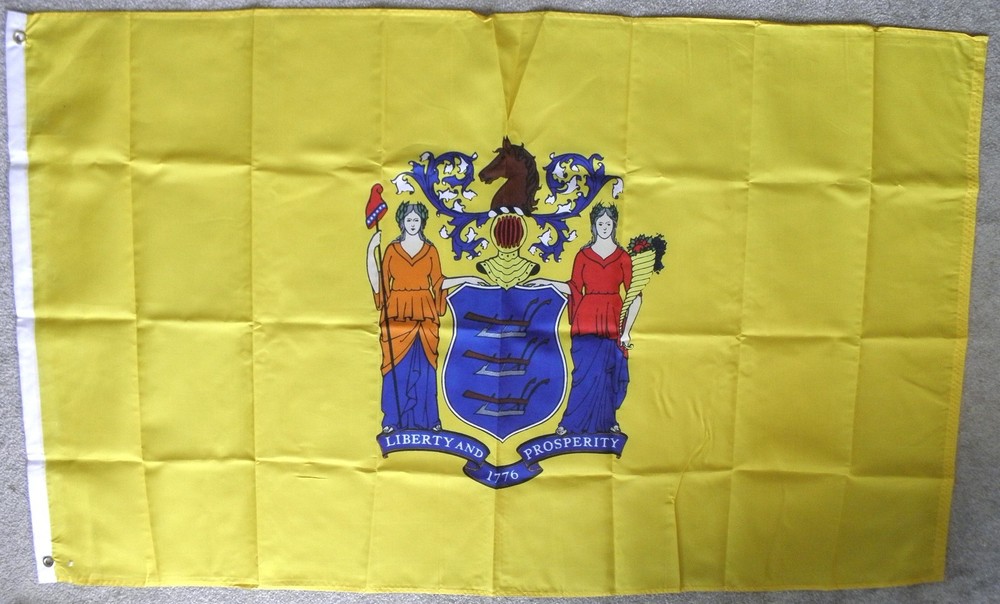 NEW JERSEY POLYESTER US STATE FLAG  3 x 5 FEET NJ