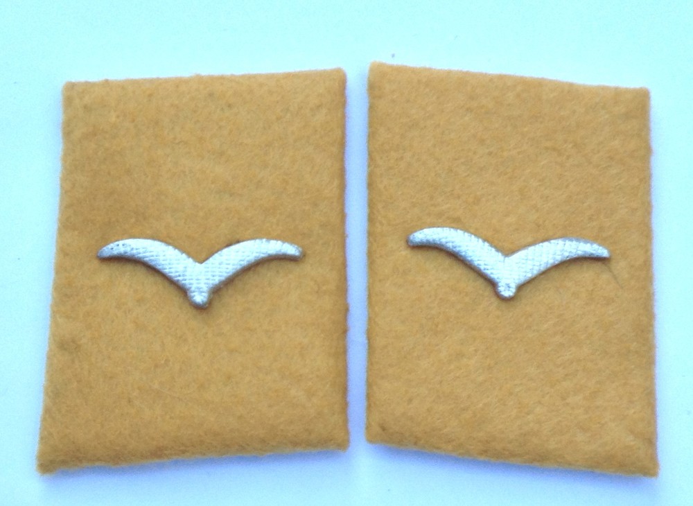 German Luftwaffe FLIGHT FLIEGER Collar tabs