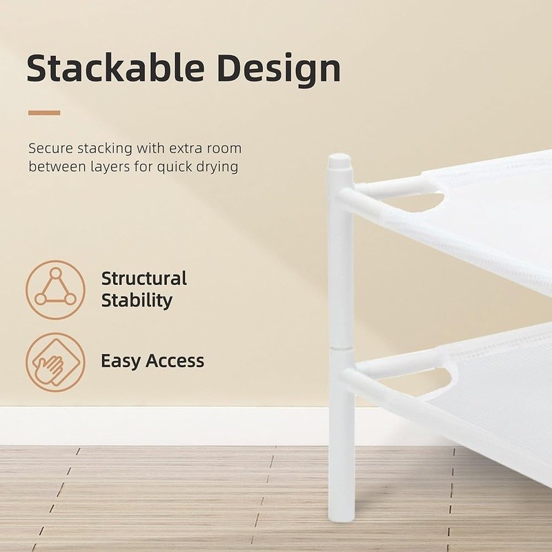 Stackable Mesh Drying Rack Sweaters Delicate Clothes Toys Herbs Quick Drying New