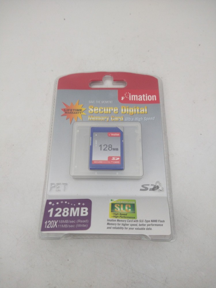 Imation 128MB SD Genuine Camera Memory Card | NEW, SEALED