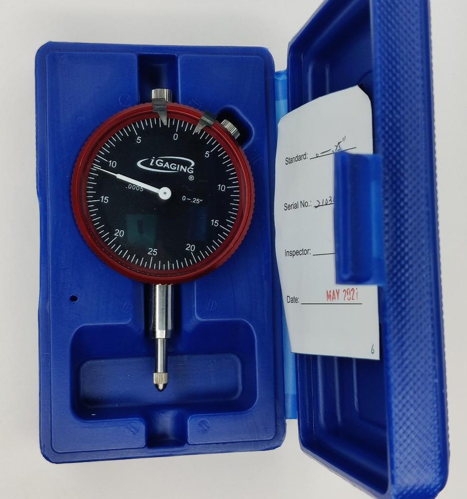 iGaging dial indicator range 0 - 0.25" reading 0.0005"