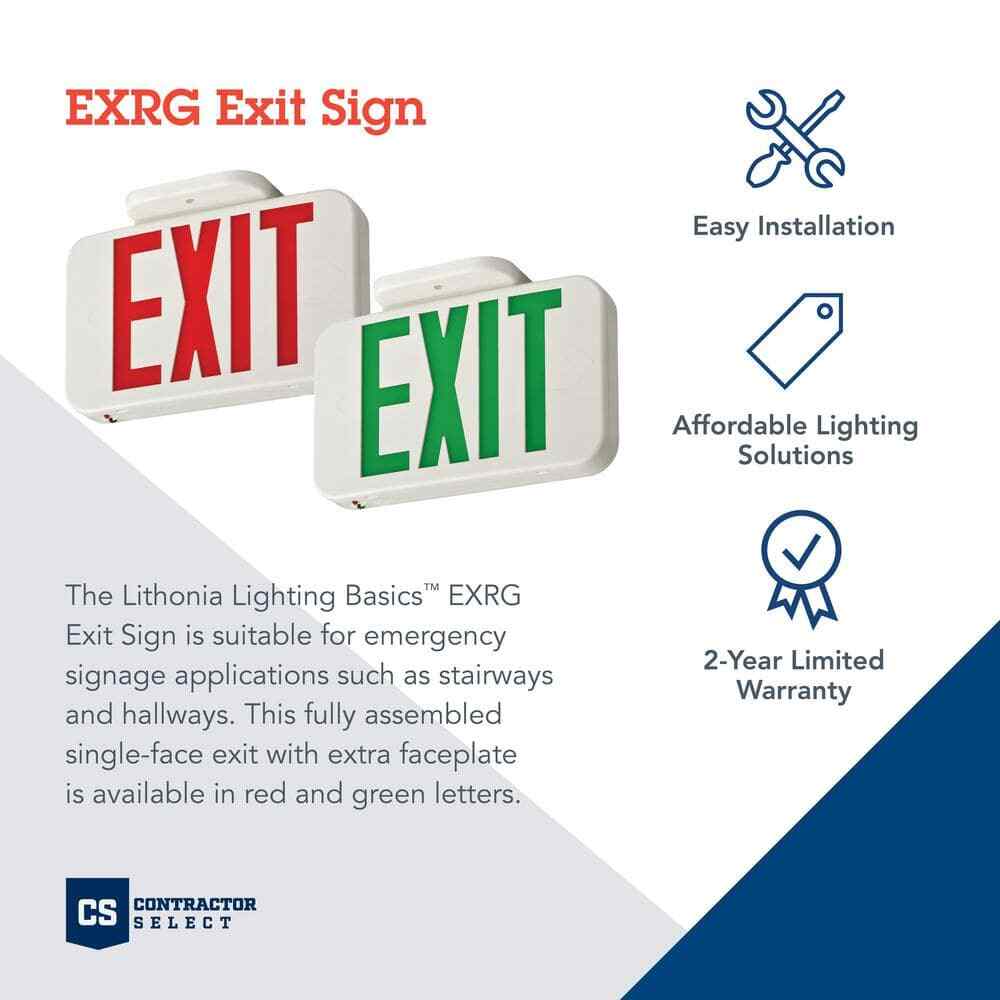 LITHONIA LIGHTING Contractor Select Integrated LED White Exit Sign