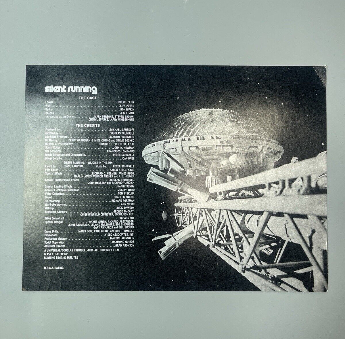 SILENT RUNNING Original 2 Sided Herald - Lobby Card - 1972