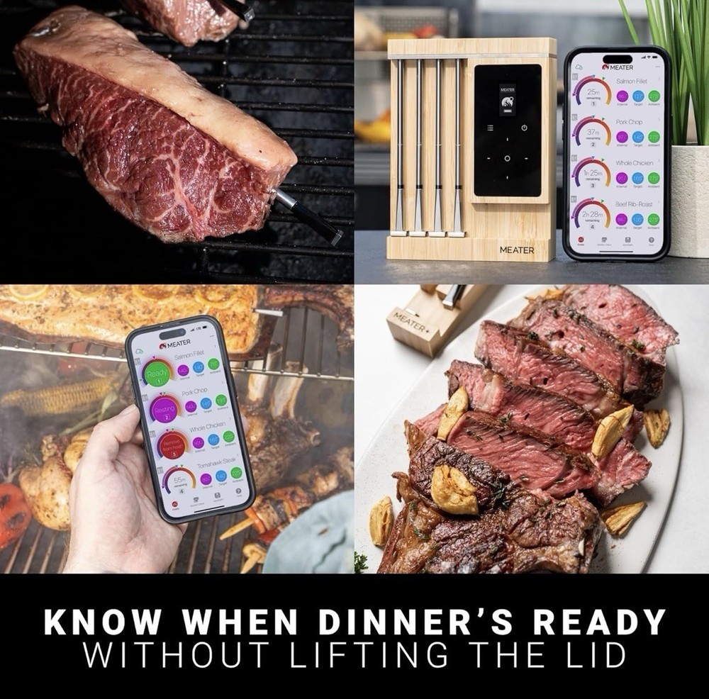 MEATER Pro XL Wireless Smart Meat Thermometer | 4 Multi-Sensor Probes |