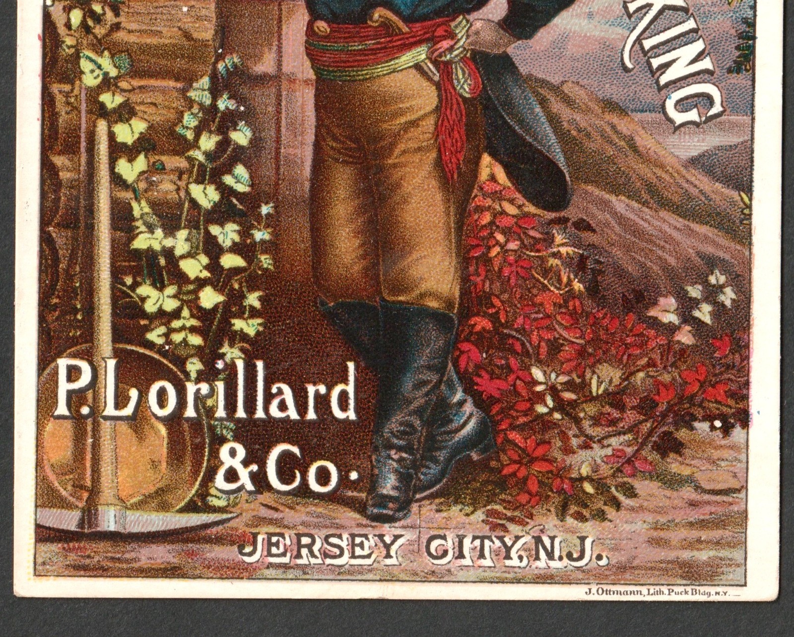 Weaverville California 49er Miner Lorillard Cut Plug Smoking Tobacco Trade Card