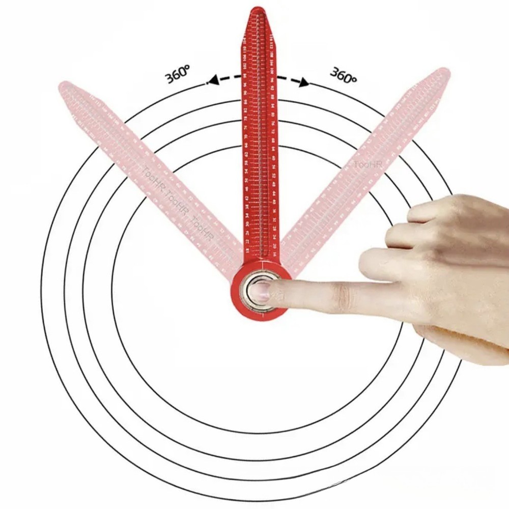 1PC Woodworking Compass Hole Ruler Scriber Precision Marking Measuring Tool