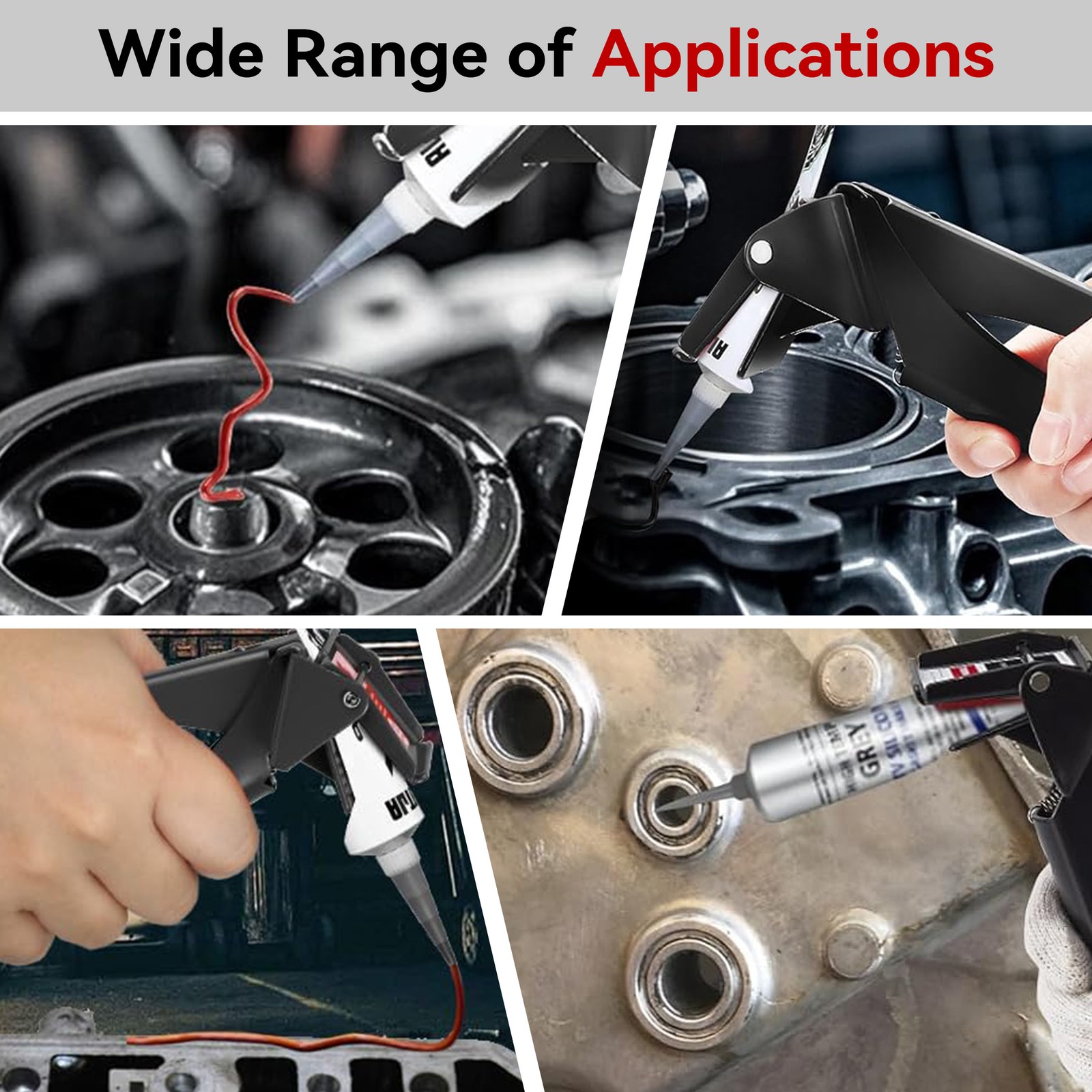 2.5" Tube Extrusion Tool Tube-Grip Industrial RTV Silicone Dispenser for Pigment