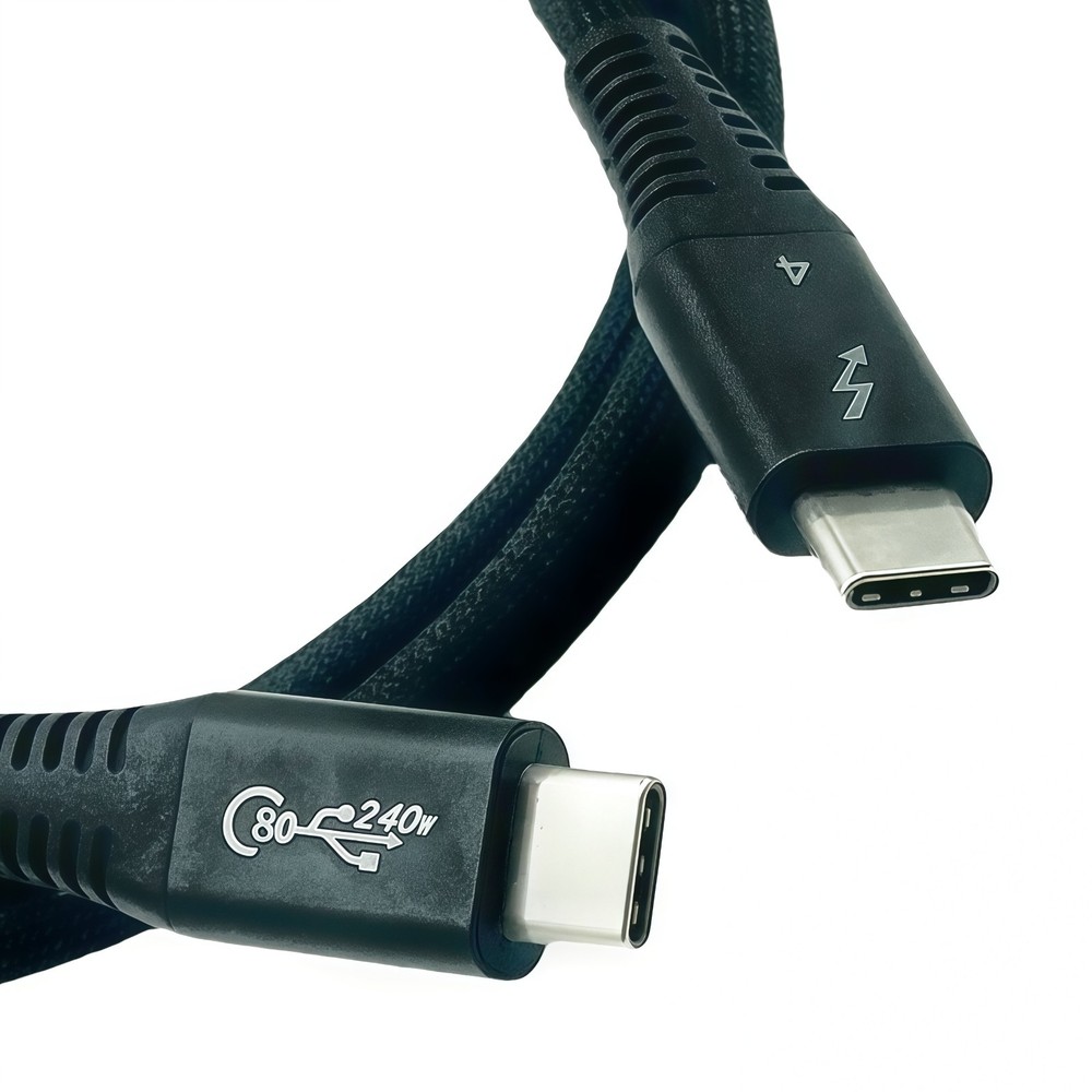Fast Charging&Data Cable 80Gbps PD 240W 8K Wire Thunderbolt 4 3 USB 4.0 Type C-C
