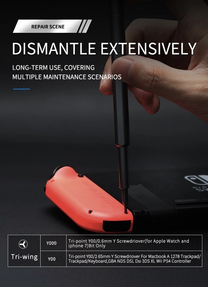 5PC Tri-Wing Precision Screwdriver Micro Bits Set for Nintendo Switch joycon DS
