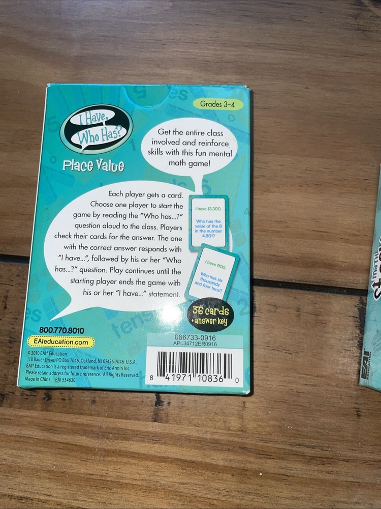 EAI Education Math Skills Card Sets