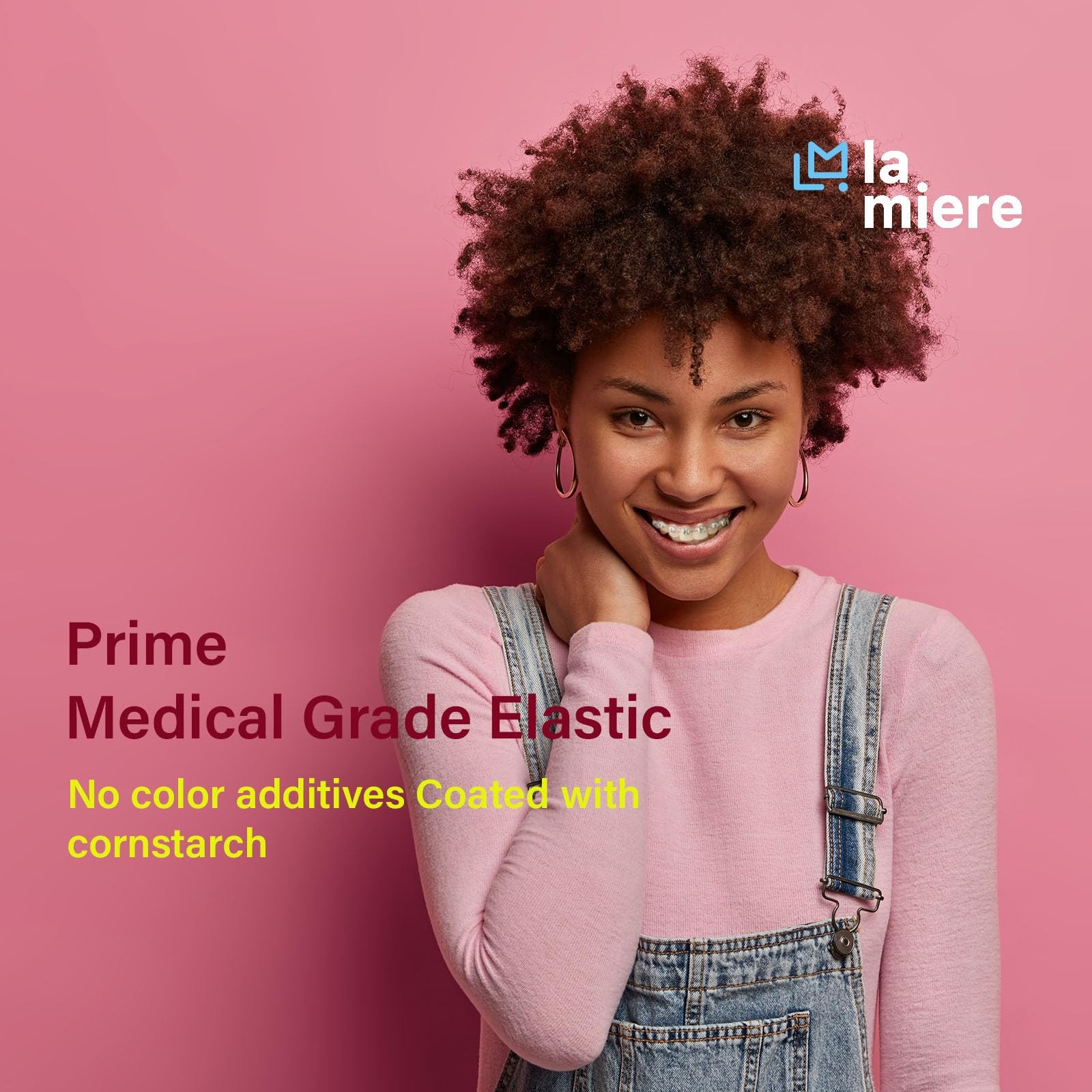 Clear Non-Latex 100 Counts Elastic Bands Orthodontic Elastics Dental Light 1/4''