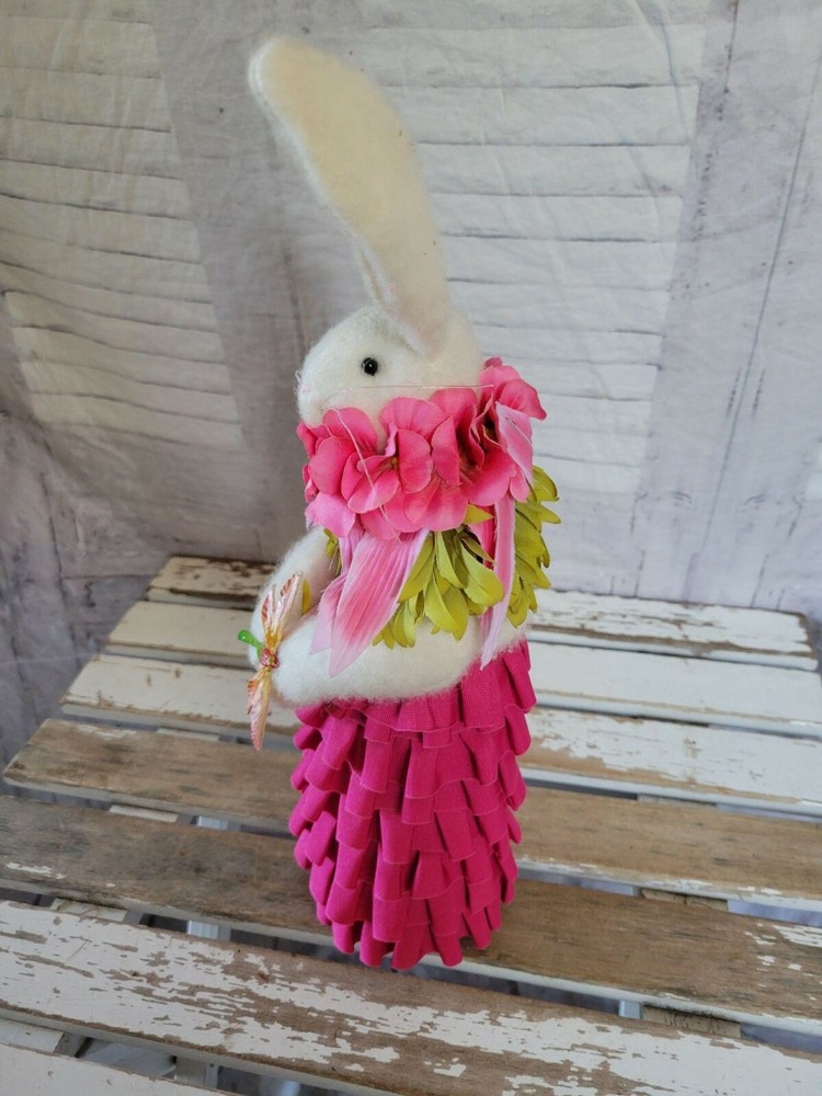 Bunny Easter dragonfly spring decor plush shabby chic