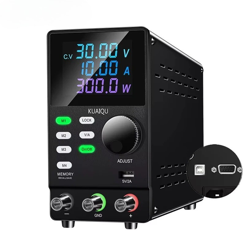 DC Power Supply Variable, 30V 10A Programmable Adjustable Regulated Power Supply