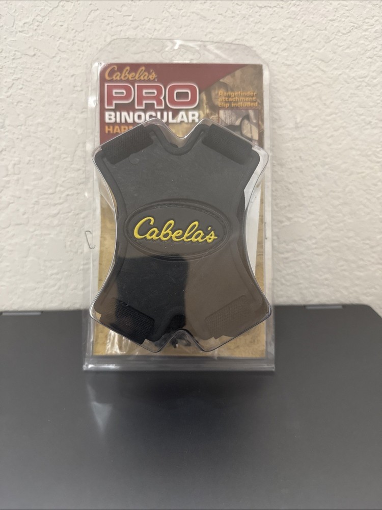 Cabela's Pro Binocular Harness Black with Rangefinder attachment clip