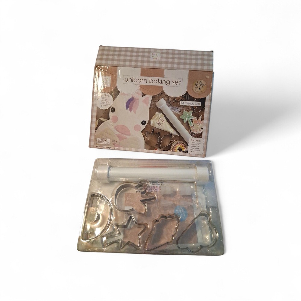 Hapi Nest Unicorn Cookies Baking Set 14 pc. Set New Open Box