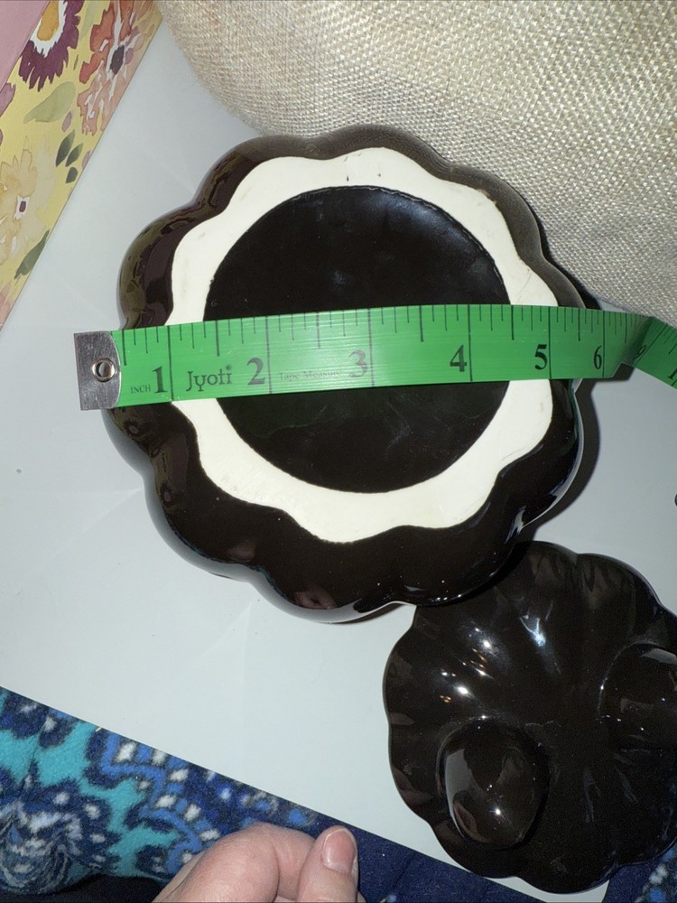 Black Cat Cat-O-Lantern Ceramic w lid